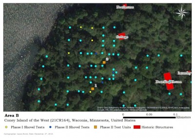 Figure 9. Illustration of Query Results for Shovel Tests Containing no Prehistoric or Historic Cultural Material. Author’s own.